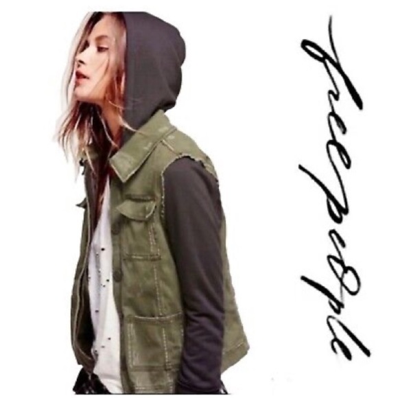 Free People (Flawed) womans hoodie jacket size M - Picture 1 of 6